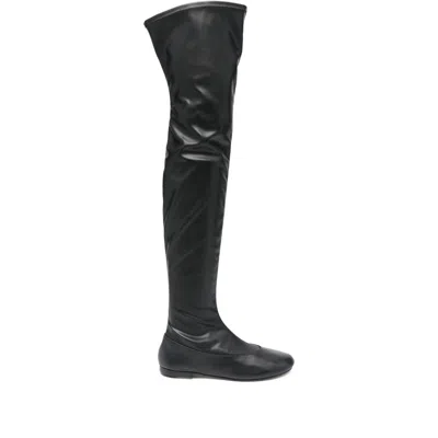 Gimaguas Round-toe Over-the-knee Boots In Black