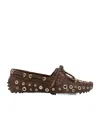 Gimaguas Eyelets Tie Loafers In Brown