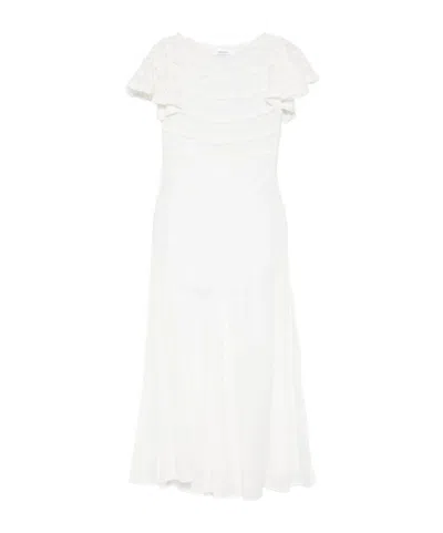 Gimaguas Short Sleeve Dress In White