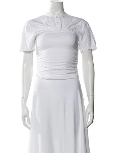 Pre-owned Gimaguas Short Sleeve Top In White