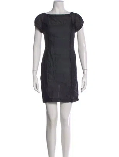 Pre-owned Gimaguas Silk Mini Dress In Gray