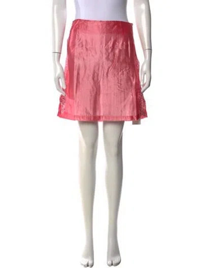 Pre-owned Gimaguas Silk Mini Skirt W/ Tags In Pink