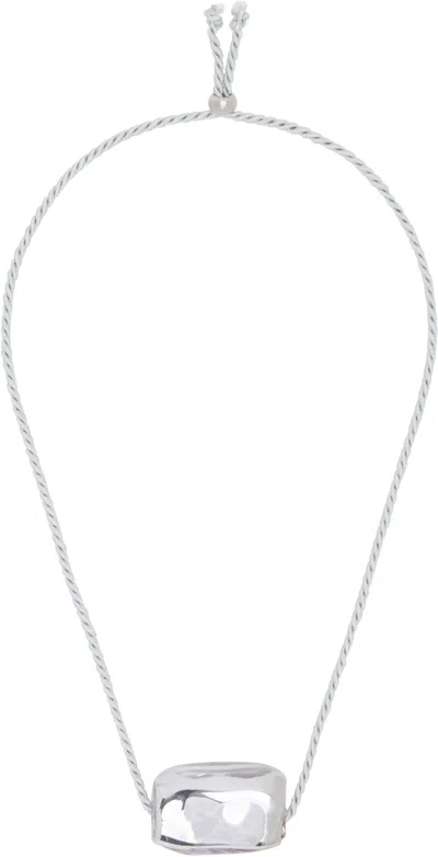 Gimaguas Silver & Purple Gennaro Pepe Ciller Edition Cube Necklace In Lilac