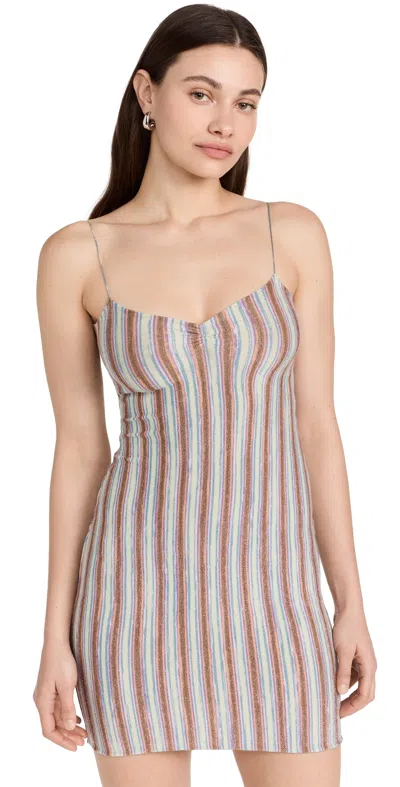 Gimaguas Simi Strip-pattern Mini Dress In Multicolor