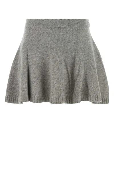 Gimaguas Sindi Knitted Mini Skirt In Gray