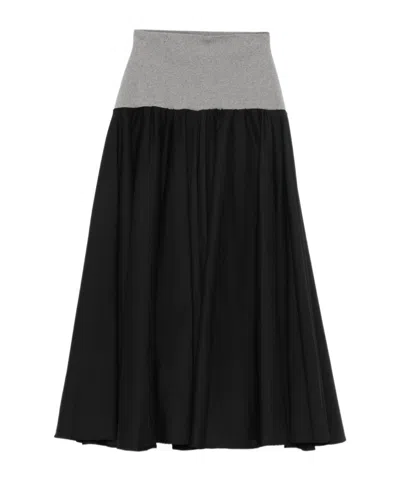 Gimaguas Claudia Skirt With Flared Two-tone Design In Black