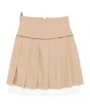 Gimaguas Layered Pleated Mini Skirt In Neutral