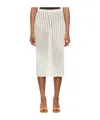 Gimaguas Bartola Open-knit Midi Skirt In White
