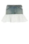 Gimaguas Nena Denim Cotton Flare Mini Skirt