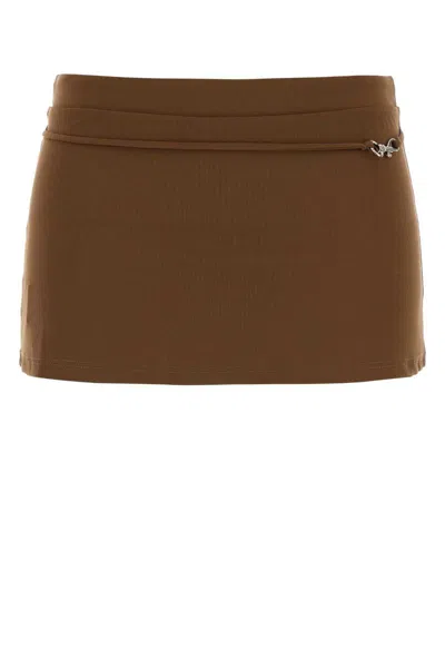 Gimaguas Minigonna Carolina In Nylon Stretch Marrone Donna In Brown