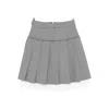 Gimaguas Layered Pleated Mini Skirt In Gray
