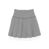 Gimaguas Layered Pleated Mini Skirt In Gray