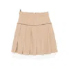 Gimaguas Layered Pleated Mini Skirt In Neutral