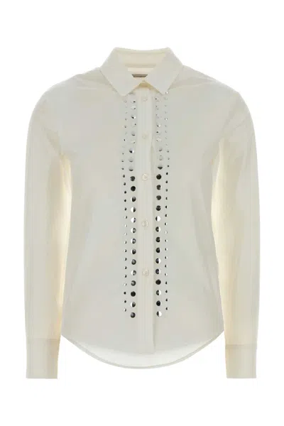 Gimaguas Sky Studded Pointed-collar Shirt In White