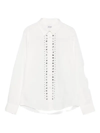 Gimaguas Sky Studded Button-front Shirt In Neutral