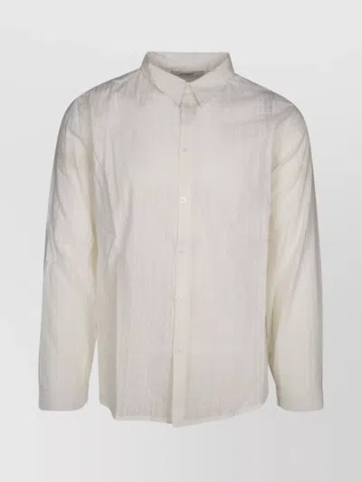 Gimaguas Sleeve Cuffed Textured Fabric Shirt In Neutral