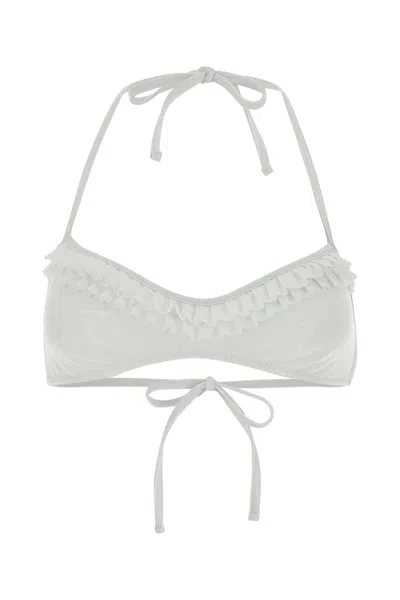 Gimaguas Sophie Stretch Nylon Bikini Top In White