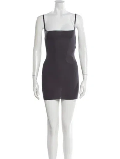 Pre-owned Gimaguas Square Neckline Mini Dress W/ Tags In Gray