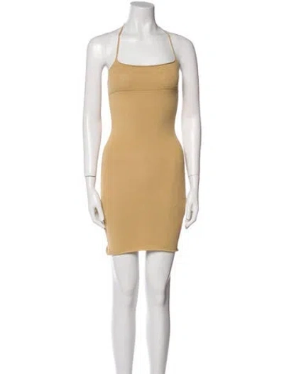 Pre-owned Gimaguas Square Neckline Mini Dress W/ Tags In Neutral