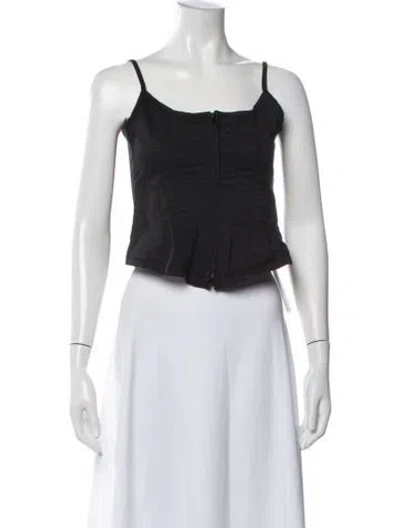 Pre-owned Gimaguas Square Neckline Sleeveless Crop Top In Purple