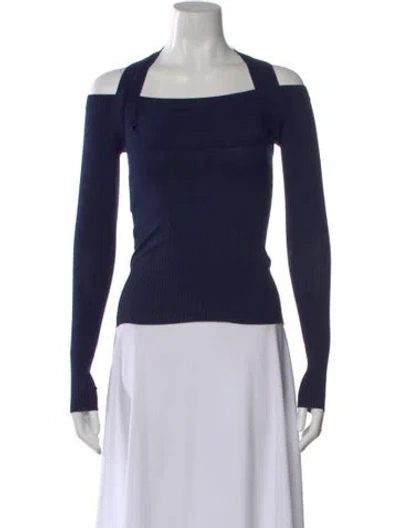 Pre-owned Gimaguas Square Neckline Sweater In Blue