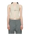 Gimaguas Ssense Exclusive Beige Beverly Denim Tank Top In Neutral