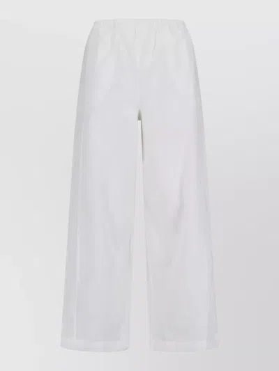 Gimaguas Straight Leg Pants Side Pocket Design In White