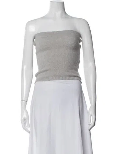 Pre-owned Gimaguas Strapless Crop Top W/ Tags In White