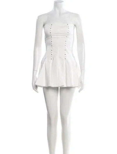 Pre-owned Gimaguas Strapless Mini Dress In Neutral