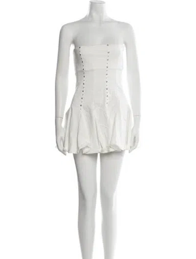 Pre-owned Gimaguas Strapless Mini Dress In Neutrals