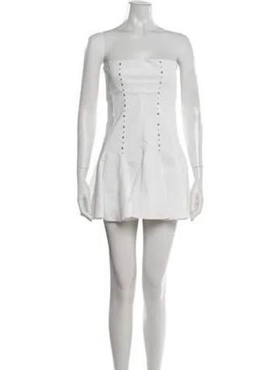 Pre-owned Gimaguas Strapless Mini Dress In Neutrals