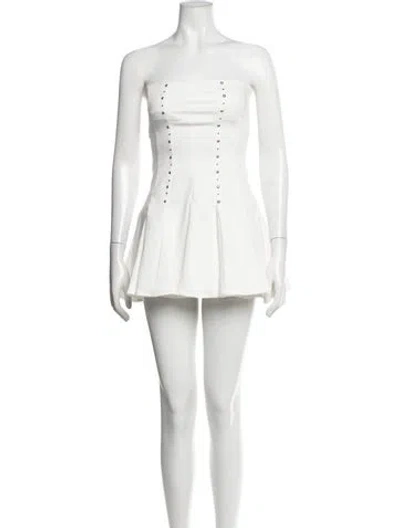 Pre-owned Gimaguas Strapless Mini Dress In Neutrals
