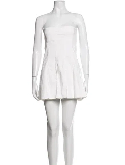 Pre-owned Gimaguas Strapless Mini Dress In Neutrals