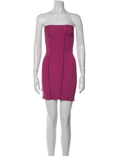 Pre-owned Gimaguas Strapless Mini Dress In Pink
