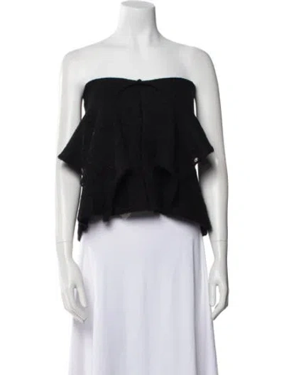 Pre-owned Gimaguas Strapless Sweater In Black