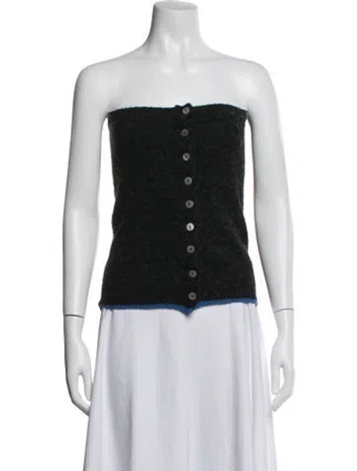 Pre-owned Gimaguas Strapless Sweater In Black