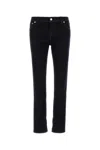 Gimaguas Five-pocket Stretch Denim High-waisted Trousers In Black