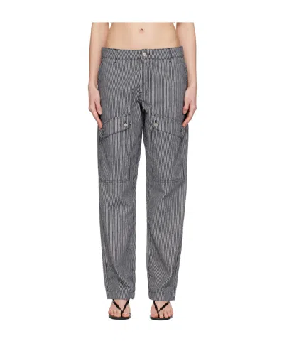 Gimaguas Striped Casual Pants In Gray