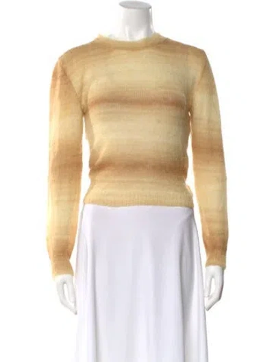 Pre-owned Gimaguas Striped Crew Neck Sweater In Neutral