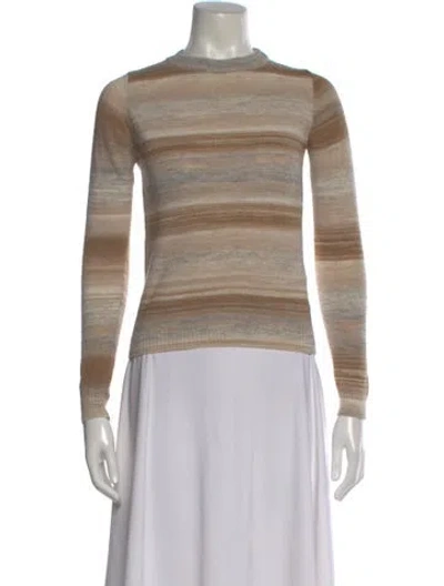 Pre-owned Gimaguas Striped Crew Neck Sweater In Neutral