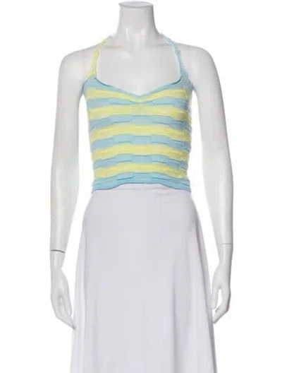 Pre-owned Gimaguas Striped Halterneck Top In Multi