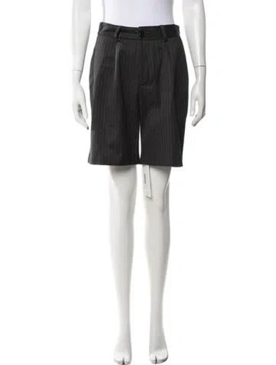 Pre-owned Gimaguas Striped Knee-length Shorts In Grey