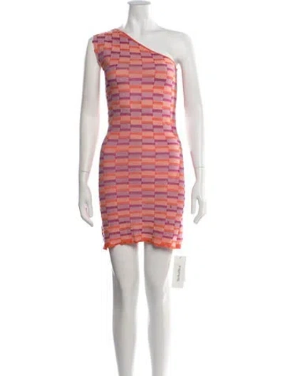 Pre-owned Gimaguas Striped Mini Dress In Orange/purple