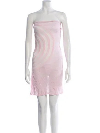 Pre-owned Gimaguas Striped Mini Dress In Pink