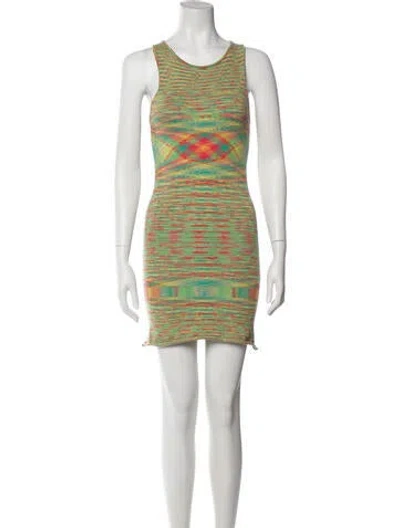 Pre-owned Gimaguas Striped Mini Dress In Yellow