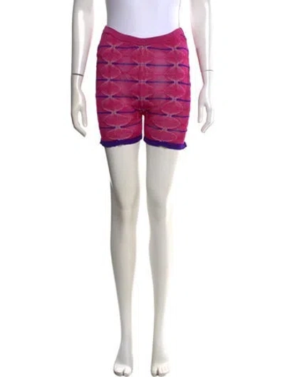 Pre-owned Gimaguas Striped Mini Shorts In Pink