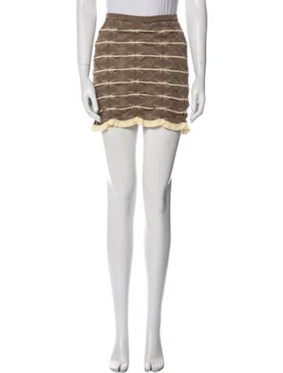 Pre-owned Gimaguas Striped Mini Skirt In Multi