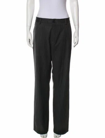 Pre-owned Gimaguas Striped Straight Leg Pants In Black