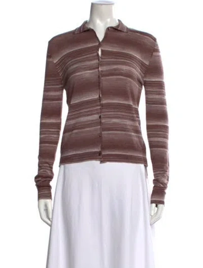 Pre-owned Gimaguas Striped Sweater In Brown