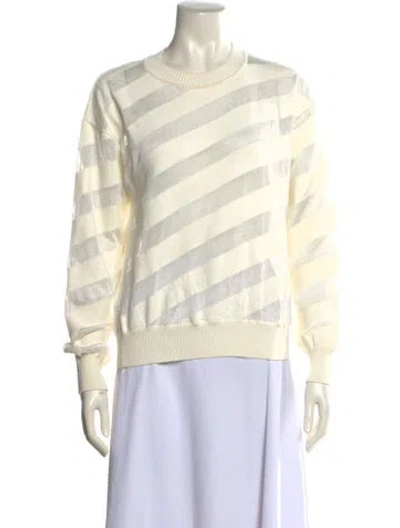 Pre-owned Gimaguas Striped Turtleneck Sweater In Neutral